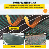 VEVOR Pool Safety Cover Fits 20x40ft Rectangle Inground Safety Pool Cover Green Mesh Solid Pool Safety Cover for Swimming Pool Winter Safety Cover - Rear View