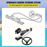 VEVOR Hydraulic Steering Kit 300HP, Hydraulic Boat Steering Kit Helm Pump, Hydraulic Boat Steering Kit Without Hydraulic Steering Hose for Boat