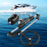 VEVOR Hydraulic Steering Kit 300HP, Hydraulic Boat Steering Kit Helm Pump, Hydraulic Boat Steering Kit Without Hydraulic Steering Hose for Boat Steering System - Low Angle