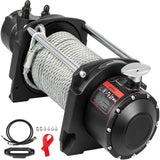 VEVOR Industrial Hydraulic Winch 4535kg, Hydraulic Anchor Winch with 24m Strong Steel Cable, Hydraulic Drive Winch Adapter Kit, Utility Winch with