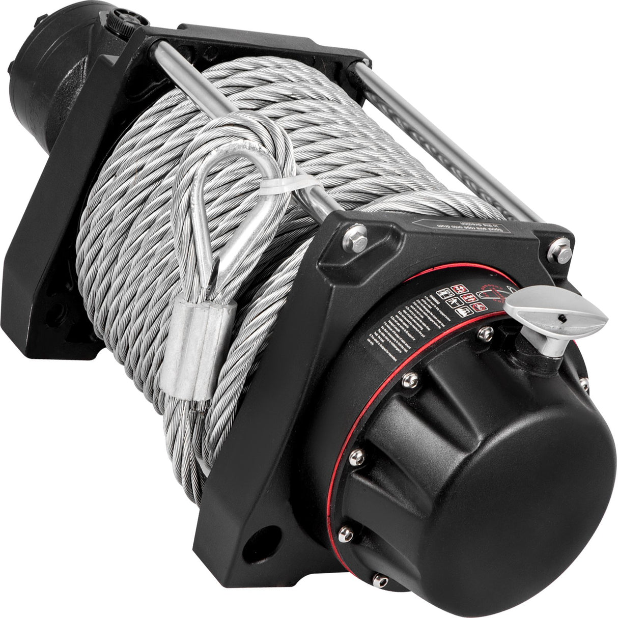 VEVOR Industrial Hydraulic Winch 9071kg, Hydraulic Anchor Winch with 24m Strong Steel Cable, Hydraulic Drive Winch Adapter Kit, Utility Winch with