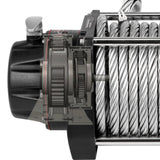 VEVOR Industrial Hydraulic Winch 9071kg, Hydraulic Anchor Winch with 24m Strong Steel Cable, Hydraulic Drive Winch Adapter Kit, Utility Winch with Mechanical Lock for Tacoma Yukon Hummer, etc. - 45-Degree Angle