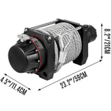 VEVOR Industrial Hydraulic Winch 9071kg, Hydraulic Anchor Winch with 24m Strong Steel Cable, Hydraulic Drive Winch Adapter Kit, Utility Winch with Mechanical Lock for Tacoma Yukon Hummer, etc. - Low Angle