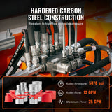 VEVOR 1/2" Flat Face Hydraulic Couplers 1/2" NPT Skid Steer Couplers 4 Dust Caps