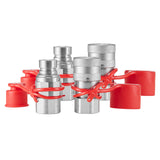 VEVOR 1/2" Flat Face Hydraulic Couplers 1/2" NPT Skid Steer Couplers 4 Dust Caps