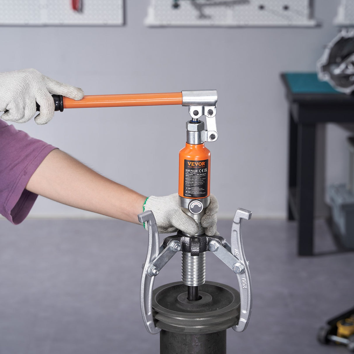 VEVOR Hydraulic Gear Puller 15 Ton Wheel Pulley Bearing 2 or 3-Jaw with Case