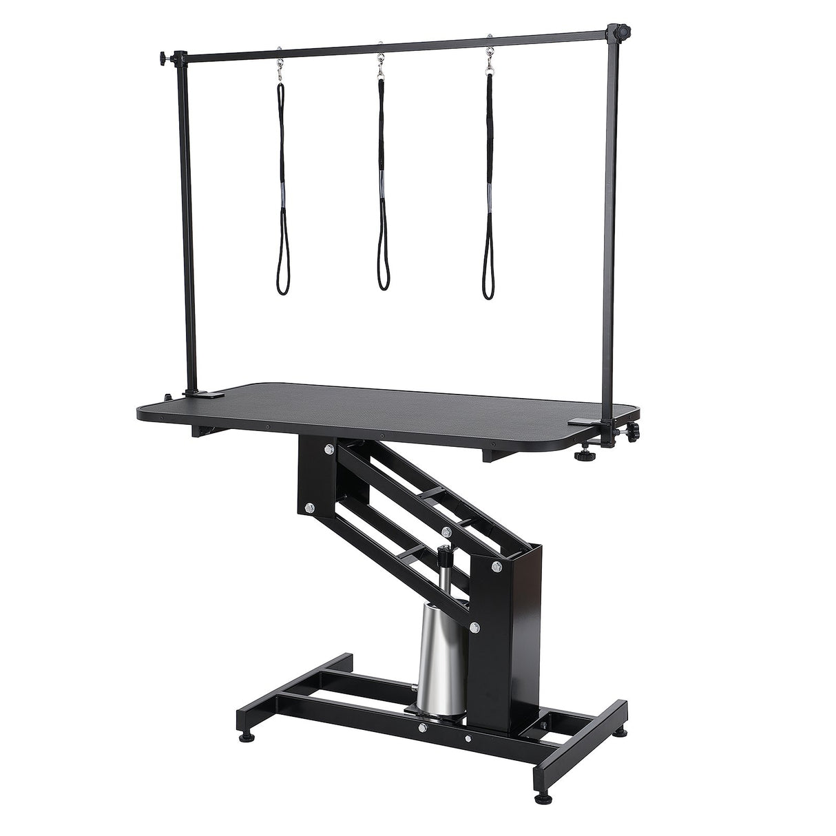 VEVOR 109cm Hydraulic Pet Grooming Table, Heavy Duty Dog Grooming Arm for Medium/ Small Dogs, Height Adjustable Dog Grooming Station, Anti Slip Tabletop /Dog Grooming Station, Max Bearing 182kg