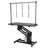 VEVOR 109cm Hydraulic Pet Grooming Table, Heavy Duty Dog Grooming Arm for Medium/ Small Dogs, Height Adjustable Dog Grooming Station, Anti Slip Tabletop /Dog Grooming Station, Max Bearing 182kg