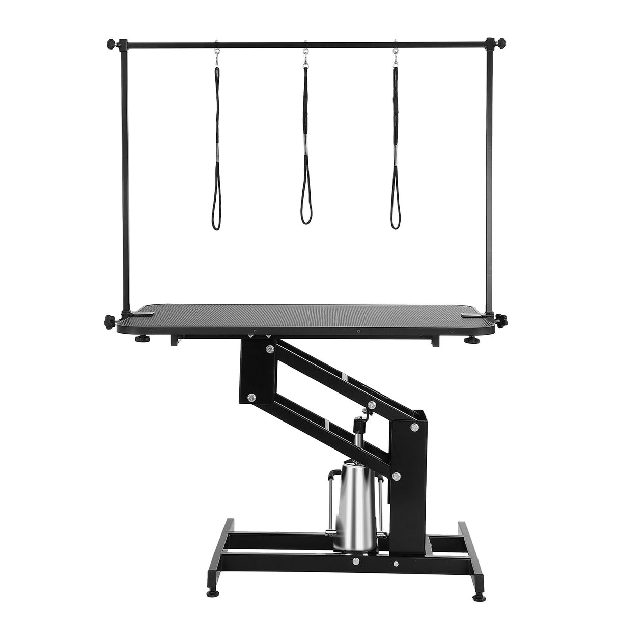 VEVOR 109cm Hydraulic Pet Grooming Table, Heavy Duty Dog Grooming Arm for Medium/ Small Dogs, Height Adjustable Dog Grooming Station, Anti Slip Tabletop /Dog Grooming Station, Max Bearing 182kg