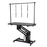 VEVOR 109cm Hydraulic Pet Grooming Table, Heavy Duty Dog Grooming Arm for Medium/ Small Dogs, Height Adjustable Dog Grooming Station, Anti Slip