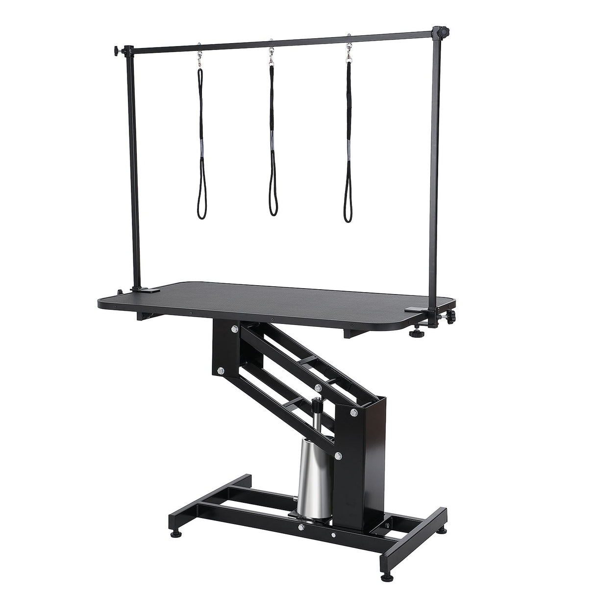 VEVOR 109cm Hydraulic Pet Grooming Table, Heavy Duty Dog Grooming Arm for Medium/ Small Dogs, Height Adjustable Dog Grooming Station, Anti Slip Tabletop /Dog Grooming Station, Max Bearing 182kg