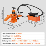 VEVOR Hydraulic Bead Breaker, 1000 PSI Tire Bead Breaker with Metal Foot Pump, Heavy-duty Steel Bead Breaker Tool for Tractors, Trucks, Buses, Lawn Mowers, ATVs