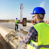 VEVOR Measuring Rod 16-Feet/8ths 4 Sections Telescopic Grade Rod 1/8in w/ Bag - Close-Up Angle