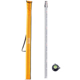 VEVOR Measuring Rod 16-Feet/8ths 4 Sections Telescopic Grade Rod 1/8in w/ Bag - Low Angle