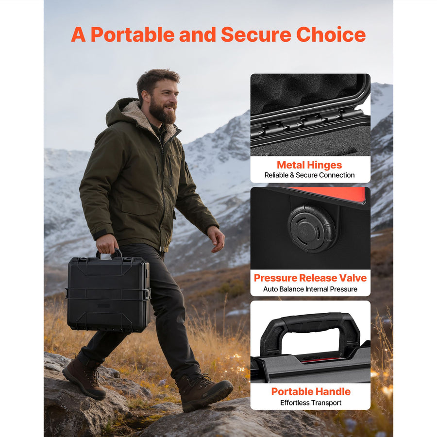 Hard Pistol Case, Heavy Duty Hard Gun Case with XPE Foam Lining, Waterproof Pistol Storage Box with, image 7