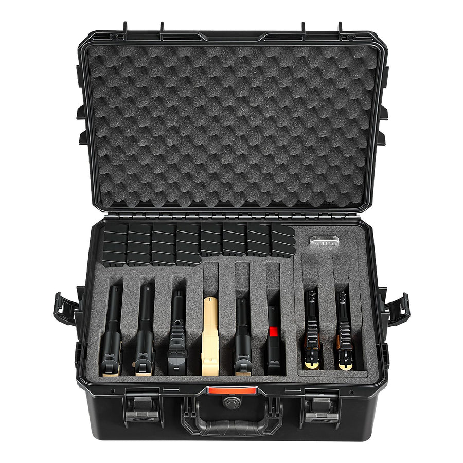 Hard Pistol Case, Heavy Duty Hard Gun Case with XPE Foam Lining, Waterproof Pistol Storage Box with, image 9