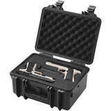 VEVOR Hard Pistol Cases with Pre-cut PU Foam, Waterproof & Dustproof Hard Gun Case for 2 Pistol, 14.1×11.5×7.6 in Lockable Pistol Case, Black
