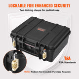 VEVOR Hard Pistol Cases with Pre-cut Lining Lockable Pistol Case for 6 Pistol - Top-Down View