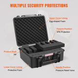 VEVOR Hard Pistol Cases with Pre-cut Lining Lockable Pistol Case for 6 Pistol - Rear View