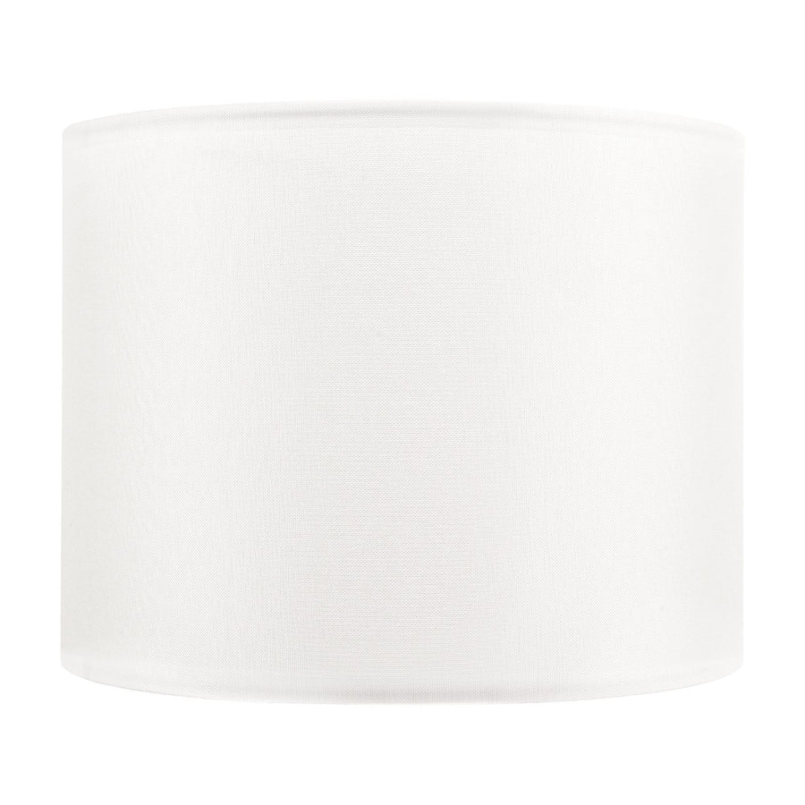 Drum Lamp Shade 2 Set, 33 cm Top x 33 cm Bottom x 25 cm High, Medium Drum Linen Lampshade, Replacement Lamp Shade for Table Lamps Floor Lamps Pendant Lights, Easy Assembly Required (Off-white)