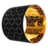 VEVOR Drum Lamp Shade 2 Set, 33 cm Top x 33 cm Bottom x 25 cm High, Medium Drum Lampshade with Harp, Replacement Lamp Shade for Table Lamps Floor Lamps Pendant Lights, Black Diamond Hollow Design - Extra Image