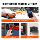 VEVOR Bluetooth App Control Diesel Air Heater, 12V 2KW Diesel Heater with Automatic Altitude Adjustment, Remote Control and LCD, Diesel Parking Heater for RV Trailer Camper Van Boat And Indoors - Side View