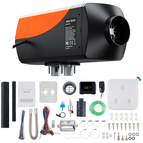 Diesel Air Heater, 12V 2KW Diesel Heater with Remote Control and LCD Display, 10L Fuel Tank Diesel Parking