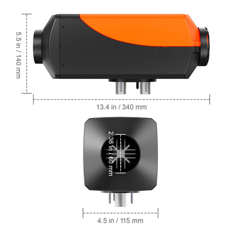 Diesel Air Heater, 12V 2KW Diesel Heater with Remote Control and LCD Display, 10L Fuel Tank Diesel Parking, image 8
