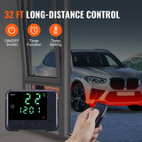 VEVOR Diesel Air Heater, 12V 2KW Diesel Heater with Remote Control and LCD Display, 10L Fuel Tank Diesel Parking Heater, Rapid Heating for RV Trailer Camper Van Boat And Indoors - Side View