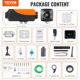 VEVOR Diesel Air Heater, 12V 2KW Diesel Heater with Remote Control and LCD Display, 10L Fuel Tank Diesel Parking Heater, Rapid Heating for RV Trailer Camper Van Boat And Indoors - Close-Up Angle