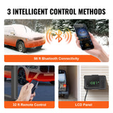 VEVOR Bluetooth App Control Diesel Air Heater, 12V 5KW Diesel Heater with Automatic Altitude Adjustment, Remote Control and LCD, Diesel Parking Heater for RV Trailer Camper Van Boat And Indoors - Side View
