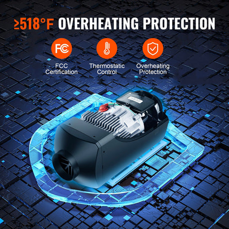 Bluetooth App Control Diesel Air Heater, 12V 8KW Diesel Heater with Automatic Altitude Adjustment, Remote, image 5