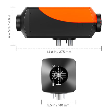 Bluetooth App Control Diesel Air Heater, 12V 8KW Diesel Heater with Automatic Altitude Adjustment, Remote, image 8