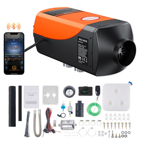 Bluetooth App Control Diesel Air Heater, 12V 8KW Diesel Heater with Automatic Altitude Adjustment, Remote, image 9