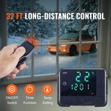 VEVOR Diesel Air Heater, 12V 5KW All-on-one Diesel Heater with Remote Control and LCD Display, 5L Fuel Tank Portable Diesel Parking Heater, Rapid Heating for RV Trailer Camper Van Boat And Indoors - Side View