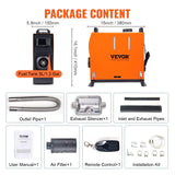 VEVOR 8 KW Diesel Air Heater, Bluetooth App Control All-on-one Diesel Heater with Automatic Altitude Adjustment, Remote Control and LCD, Portable Parking Heater for Home RV Trailer Camper Van Boat - Close-Up Angle