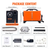 VEVOR Diesel Air Heater, 12V 8KW All-on-one Diesel Heater with Remote Control and LCD Display, 5L Fuel Tank Portable Diesel Parking Heater, Rapid Heating for RV Trailer Camper Van Boat And Indoors - Close-Up Angle