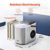 VEVOR Portable Countertop Ice Maker 26Lbs/24H Self-Cleaning with Scoop Basket - 45-Degree Angle
