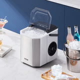 VEVOR Portable Countertop Ice Maker 26Lbs/24H Self-Cleaning with Scoop Basket - Close-Up Angle