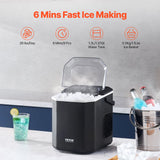 VEVOR Portable Countertop Ice Maker 26Lbs/24H Self-Cleaning with Scoop Basket - Front View