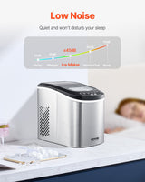 VEVOR Portable Countertop Ice Maker 33Lbs/24H Self-Cleaning with Scoop Basket