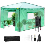 VEVOR 12'x 8'x 8' Pop-Up Greenhouse, Set Up in Minutes, Portable Greenhouse with Doors & Windows. High Strength PE Cover & Powder-Coated Steel