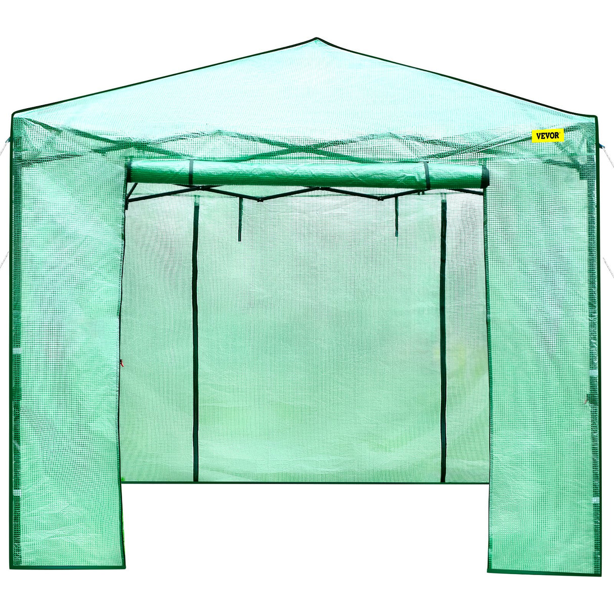 VEVOR 12'x 8'x 8' Pop-Up Greenhouse, Set Up in Minutes, Portable Greenhouse with Doors & Windows. High Strength PE Cover & Powder-Coated Steel