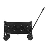 VEVOR Collapsible Wagon Carts, 120L & 225LBS Folding Wagons with All-Terrain Wheels, Heavy Duty Outdoor Utility Cart with Adjustable Handle, Portable Camping Cart for Beach Grocery Garden Black - Extra Image