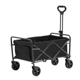 VEVOR Collapsible Folding Wagon, 2 cu.ft Grass Wagon Cart with All-Terrain 5in Wheels, Heavy Duty Folding Wagon Cart 220 lbs Weight Capacity with Drink Holders, Sports Wagon for Camping, Shopping, Gar - Extra Image