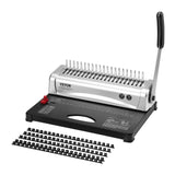 VEVOR Binding Machine, Comb Binding Machine 21-Holes Binding 450 Sheets, Book Binder Machine with 100 PCS 3/8'' Comb Binding Spines, for Letter Size, A4, A5