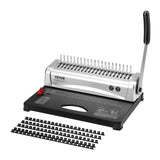 VEVOR Binding Machine, Comb Binding Machine 21-Holes Binding 450 Sheets, Book Binder Machine with 100 PCS 3/8'' Comb Binding Spines, for Letter Size, A4, A5