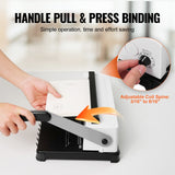 VEVOR Coil Spiral Binding Machine, Manual Book Maker 34-Holes Binding 120 Sheets, Punch Binder with Adjustable Side Margin, for Letter Size, A4, A5 - Top-Down View