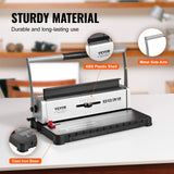 VEVOR Coil Spiral Binding Machine, Manual Book Maker 34-Holes Binding 120 Sheets, Punch Binder with Adjustable 3/16