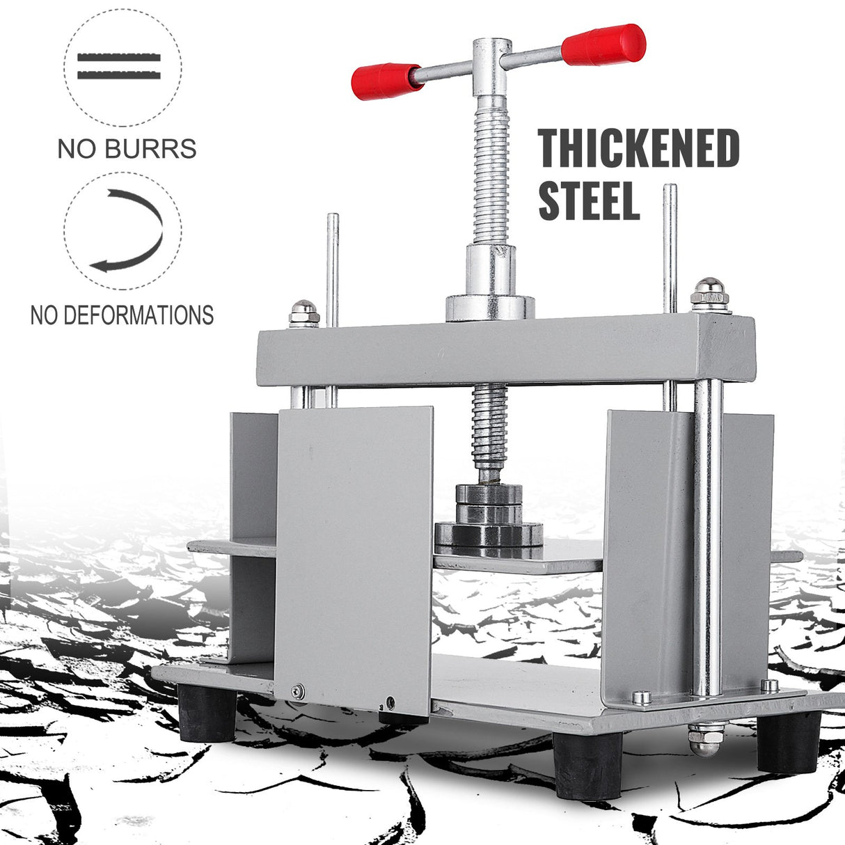 VEVOR Manual Paper Press Machine, 12x8.6 inch for A4 Sized Papers Flatting Machine, 10cm Thickness Steel Frame Manual Flat Paper Press Machine,